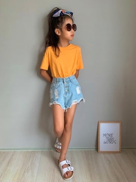 「ANAP（アナップ）のアイテム」を使った、uさん（キッズ・130cm）の夏コーディネート