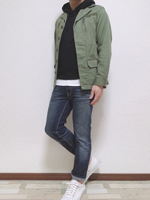 ジャイ A P C のミリタリージャケットを使ったコーディネート Wear
