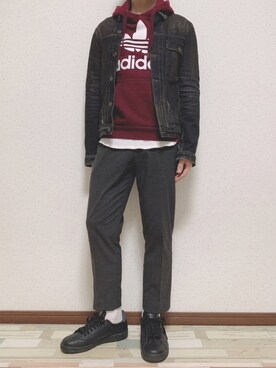 「LOUNGE LIZARD（ラウンジリザード）のアイテム（ジャケット/アウター）」を使った、ジャイさん（メンズ・160cm）の春コーディネート