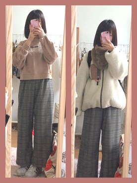 「adidas（アディダス）のスーパースター［SUPERSTAR］アディダスオリジナルス（スニーカー）」を使った、ぶぱみさん（レディース・150cm）の冬コーディネート