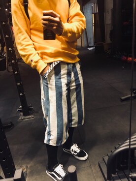 「Levis BLACK（リーバイスブラック）のアイテム」を使った、煜城さん（メンズ・180cm）の春コーディネート