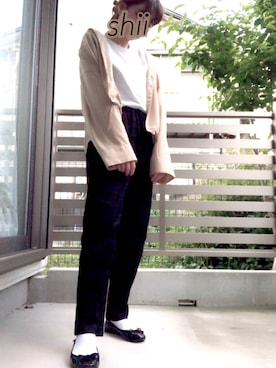 「Right-on（ライトオン）のアイテム（スラックス）」を使った、しいこさん（レディース・156cm）の夏コーディネート