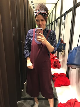 「SPAO（スパオ）のアイテム（つなぎ/オールインワン）」を使った、Natalie 唯さん（レディース・173cm）の冬コーディネート