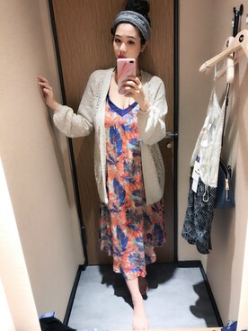 「ROXY（ロキシー）のアイテム（ピーコート）」を使った、Natalie 唯さん（レディース・173cm）の春コーディネート