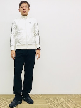 「バーバリー」｜「アイテム（ジャージ）」を使った、yasuさん（メンズ・174cm）の秋コーディネート