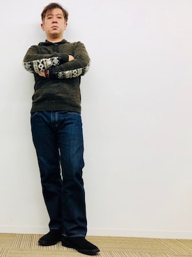 「JUNYA WATANABE MAN（ジュンヤワタナベマン）のアイテム（ニット/セーター）」を使った、yasuさん（メンズ・174cm）の冬コーディネート