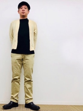 「トリッカーズ」｜「アイテム（ハンチング/ベレー帽）」を使った、yasuさん（メンズ・174cm）の冬コーディネート