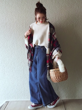 「バルーンスリーブ」｜MISATO さん（レディース・161cm）の冬コーディネート