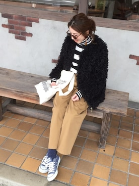 「kormarch」｜「アイテム（アクセサリー）」を使った、MISATO さん（レディース・161cm）の冬コーディネート
