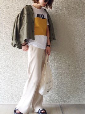 MISATO さんの「ツイルダンプショートジャケット【niko and ...】」を使ったコーディネート