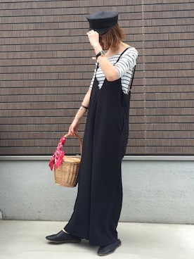 「Another Edition（アナザーエディション）のアイテム（帽子）」を使った、MISATO さん（レディース・161cm）の春コーディネート