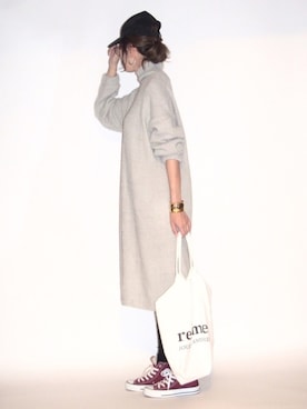 「CANAL JEAN（キャナルジーン）のアイテム（ピアス（両耳用））」を使った、MISATO さん（レディース・161cm）の秋コーディネート