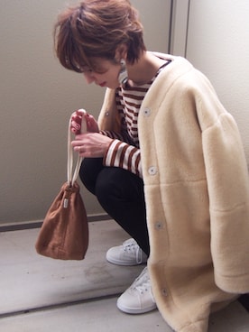 「Another Edition（アナザーエディション）のアイテム（その他アウター）」を使った、MISATO さん（レディース・161cm）の冬コーディネート