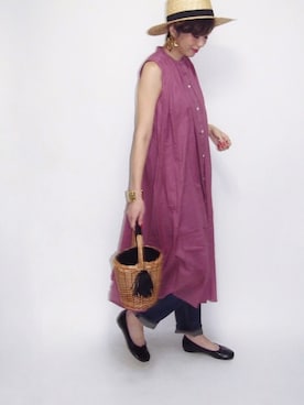 「TODAYFUL（トゥデイフル）のメタルベンドバングル（バングル/リストバンド）」を使った、MISATO さん（レディース・161cm）の春コーディネート