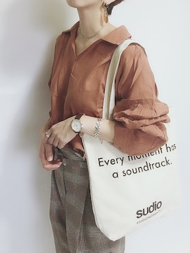 「NAIN（ナイン）のアイテム」を使った、MISATO さん（レディース・161cm）の秋コーディネート