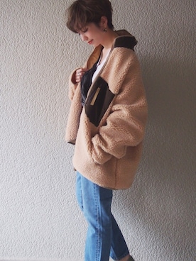 「SLOBE citron.（スローブシトロン）のアイテム（その他アウター）」を使った、MISATO さん（レディース・161cm）の秋コーディネート