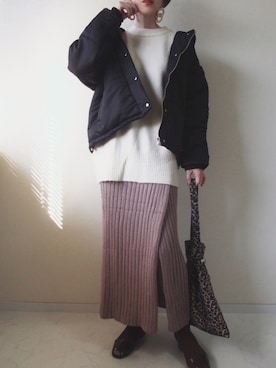 「ANAP（アナップ）のアイテム（その他アウター）」を使った、MISATO さん（レディース・161cm）の秋コーディネート