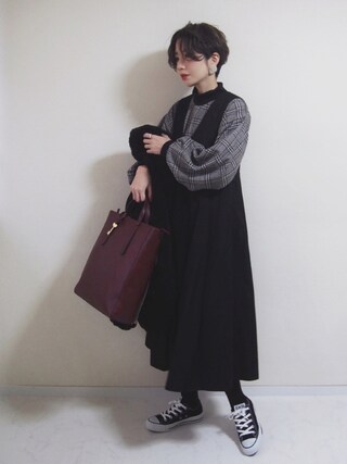 MISATO  is wearing FOSSIL "CAMILLA　CONVERTIBLE BACKPACK　ZB7517"
