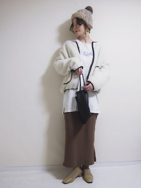 「2018マイベストコーデ」｜「アイテム（ブルゾン）」を使った、MISATO さん（レディース・161cm）の冬コーディネート