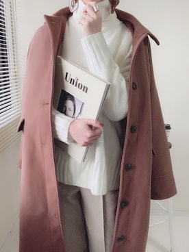 「DHOLIC（ディーホリック）のアイテム（その他アウター）」を使った、MISATO さん（レディース・161cm）の冬コーディネート