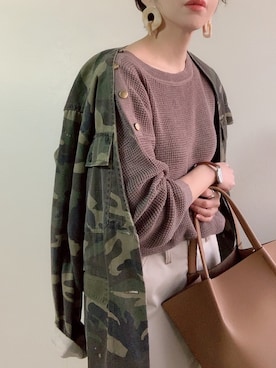 「ワッフル」｜MISATO さん（レディース・161cm）の春コーディネート