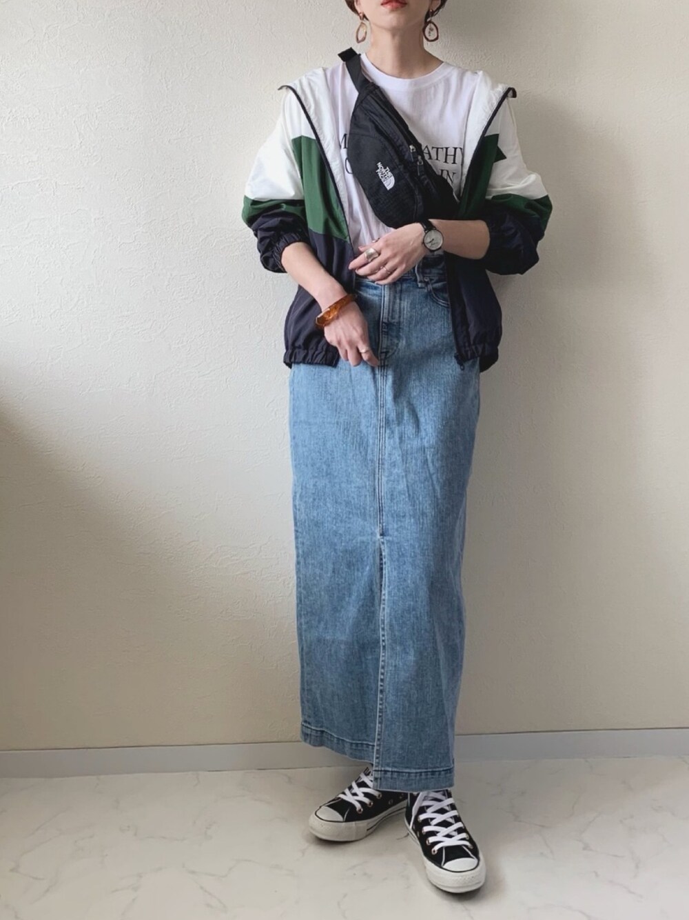 MISATO さんの「YANUK スリットロング デニムスカート/57191033（YANUK）」を使ったコーディネート