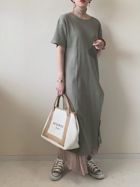 「リップスター」｜「アイテム（腕時計）」を使った、MISATO さん（レディース・161cm）の春コーディネート