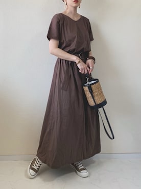 「CONVERSE（コンバース）の＜CONVERSE（コンバース）＞ALL STAR オールスター スニーカー ◆（スニーカー）」を使った、MISATO さん（レディース・161cm）の春コーディネート