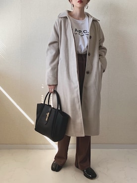 「florist」｜「アイテム（スラックス）」を使った、MISATO さん（レディース・161cm）の秋コーディネート