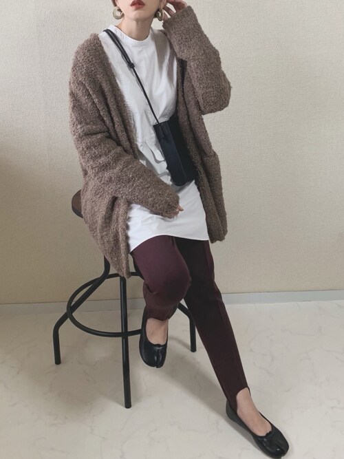 トゥデイフル   ブークレニットカーディガン　モカ定価30250円　2019AW TODAYFUL（トゥデイフル）の「ブークレニットカーディガン