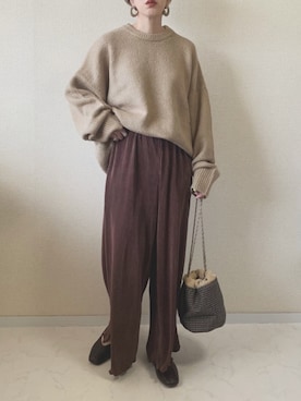 「Ifuru（イフル）のアイテム」を使った、MISATO さん（レディース・161cm）の秋コーディネート