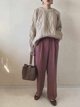 「YArKA（ヤーカ）の【YArKA/ヤーカ】siver925 randam pole ring[rpr]/不揃いリング シルバー925（リング）」を使った、MISATO さん（レディース・161cm）の秋コーディネート