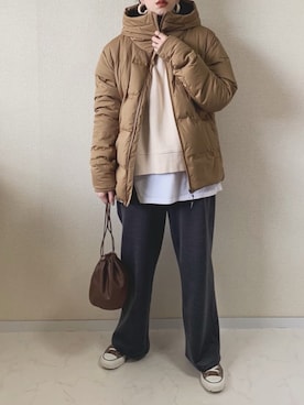 「STARTING OVER」｜「アイテム（ダウンジャケット/コート）」を使った、MISATO さん（レディース・161cm）の冬コーディネート