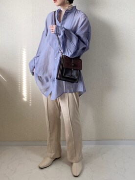 「UNE MANSION（ユヌマンション）のソックスショートブーツ（ブーツ）」を使った、MISATO さん（レディース・161cm）の冬コーディネート