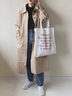 「SLACK FOOTWEAR（スラックフットウェア）のアイテム（スニーカー）」を使った、MISATO さん（レディース・161cm）の春コーディネート