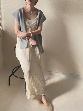 「OpenCLOSE（オープンクローズ）のアイテム（ワンピース/ドレス）」を使った、MISATO さん（レディース・161cm）の春コーディネート