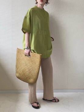 「OpenCLOSE（オープンクローズ）のアイテム（バッグ）」を使った、MISATO さん（レディース・161cm）の夏コーディネート