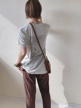 「ISOOK（アイスー）のアイテム（パンツ）」を使った、MISATO さん（レディース・161cm）の夏コーディネート