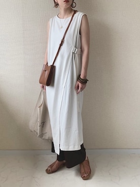 「Happy John（ハッピージョン）のアイテム（ワンピース/ドレス）」を使った、MISATO さん（レディース・161cm）の夏コーディネート