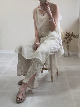 「OpenCLOSE（オープンクローズ）のアイテム（ワンピース/ドレス）」を使った、MISATO さん（レディース・161cm）の夏コーディネート