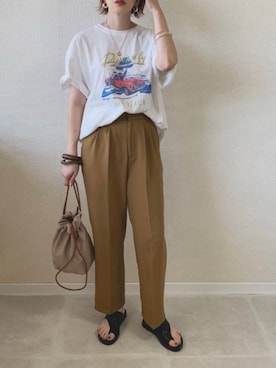 「OpenCLOSE（オープンクローズ）のアイテム（バッグ）」を使った、MISATO さん（レディース・161cm）の夏コーディネート