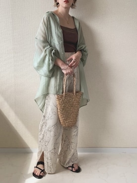 「アイテム（リング）」を使った、MISATO さん（レディース・161cm）の夏コーディネート