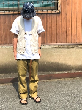 「SMITH'S（スミス）のアイテム（パンツ）」を使った、nakajjjさん（メンズ・170cm）の夏コーディネート