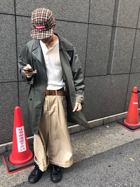 「ストリート服が好き」｜「アイテム（トレンチコート）」を使った、nakajjjさん（メンズ・170cm）の秋コーディネート
