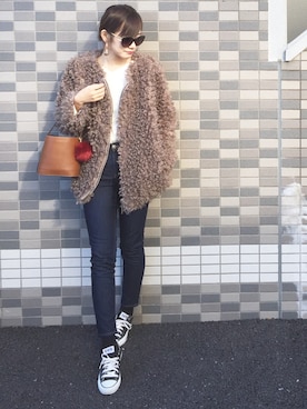 「CONVERSE（コンバース）のconverse（コンバース） ALL STAR OX（オールスターOX）（スニーカー）」を使った、Kie さん（レディース・162cm）の冬コーディネート