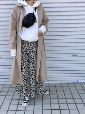 「CONVERSE（コンバース）のconverse（コンバース） ALL STAR OX（オールスターOX）（スニーカー）」を使った、Kie さん（レディース・162cm）の冬コーディネート