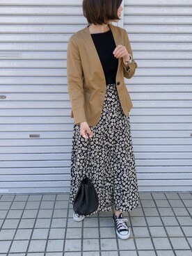 「TRUNC（トランクエイティーエイト）のアイテム（アクセサリー）」を使った、Kie さん（レディース・162cm）の春コーディネート