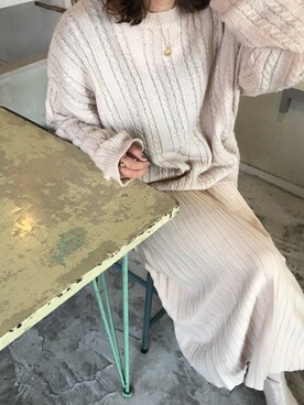 「ISOOK（アイスー）のアイテム（アクセサリー）」を使った、Kie さん（レディース・162cm）の秋コーディネート