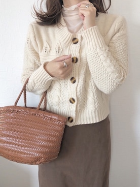 「ISOOK（アイスー）のアイテム（アクセサリー）」を使った、Kie さん（レディース・162cm）の冬コーディネート
