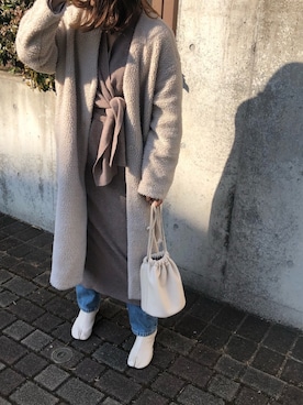 「カシュクール」｜「アイテム（その他アウター）」を使った、Kie さん（レディース・162cm）の冬コーディネート